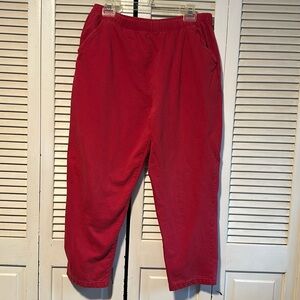 L. L. Bean Rosy Dark Pink Capri Pants Women’s Large Petite